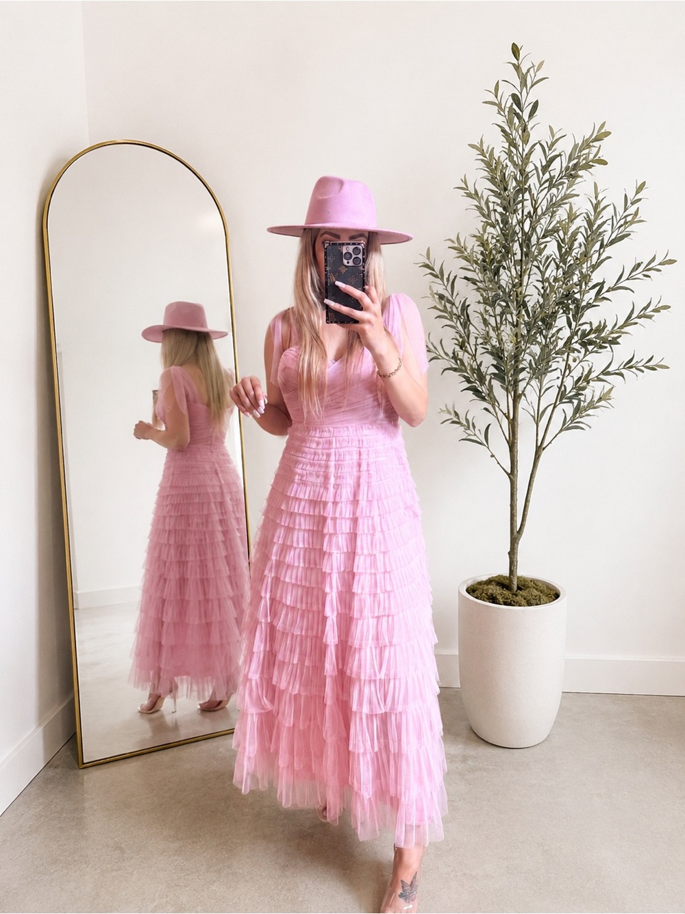 Pink Tiered Tulle Dress - Picture 2 of 5